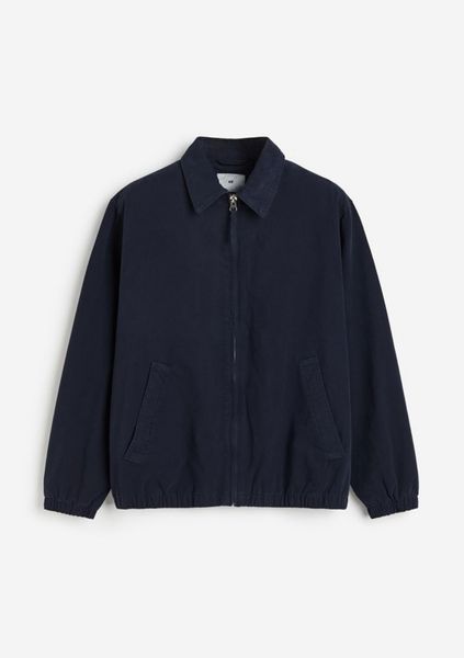 Мужская твиловая куртка свободного кроя Н&М (56795) L Темно-синяя 56795 фото