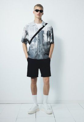 Чоловічі трикотажні шорти Regular Fit H&M (58310) M Чорні 58310_ фото