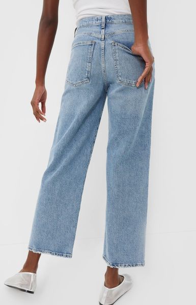 Женские широкие джинсы к лодыжке Wide Night H&M (58022) W34 Голубые 58022 фото