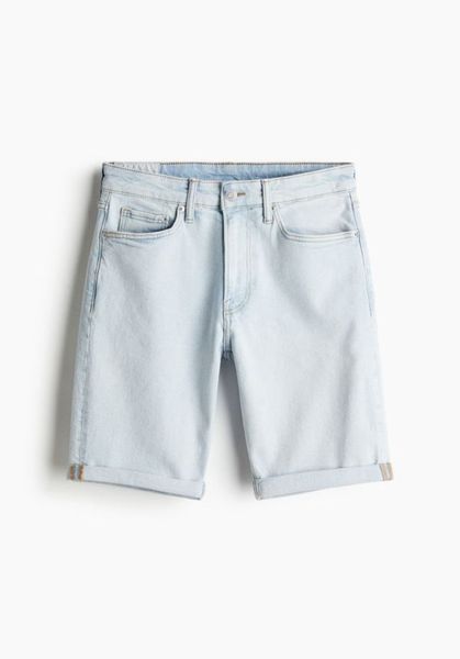 Мужские шорты джинсовые Slim Fit H&M (57027) W30 Голубые 57027 фото