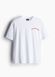 Чоловіча футболка з принтом Loose Fit H&M (58069) L Біла 58069_d фото 1