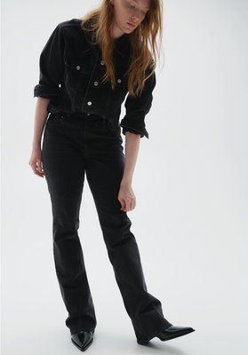 Жіночі високі джинси Bootcut Slim fit H&M (57753) W34 Чорні 57753 фото