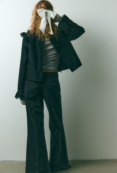 Жіночі джинси Wide Regular H&M (57529) W38 Чорні 57529_38 фото