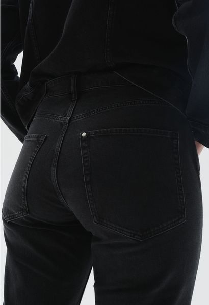 Женские высокие джинсы Bootcut Slim fit H&M (57753) W34 Черные 57753 фото
