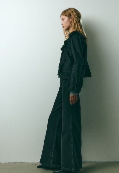 Жіночі джинси Wide Regular H&M (57529) W38 Чорні 57529_38 фото