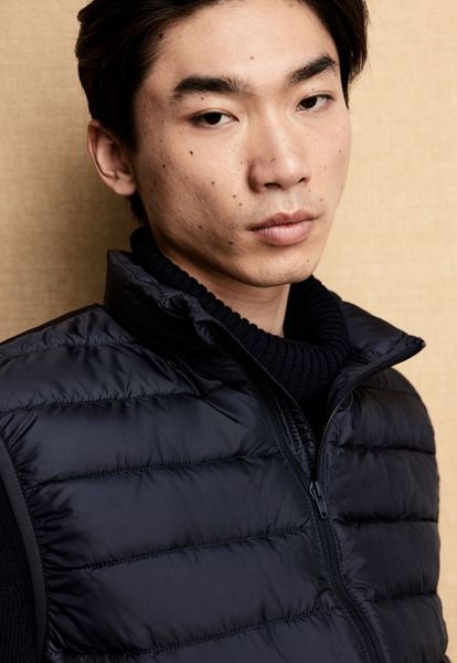 Мужской легкий стеганный жилет Slim fit H&M (57624) ХL Темно-синяя 57624_хl фото