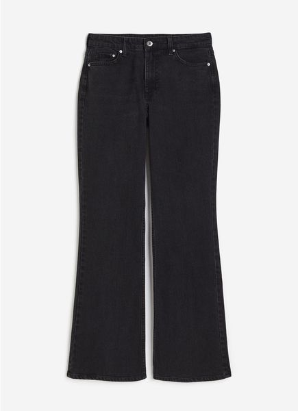 Женские высокие джинсы Bootcut Slim fit H&M (57753) W34 Черные 57753 фото