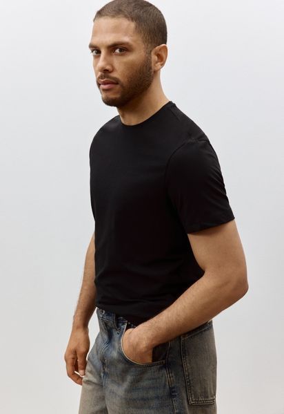 Чоловіча футболка Slim fit H&M (58400) XXL Чорна 58400_ фото