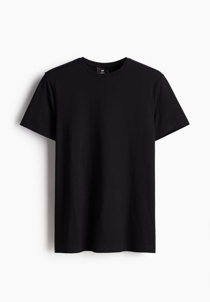 Чоловіча футболка Slim fit H&M (58400) XXL Чорна 58400_ фото