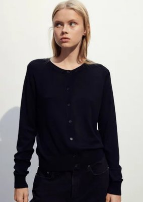 Жіночий светр тонкого в'язання на гудзиках Н&М (56586) XS Чорний 56586 фото