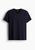 Чоловіча футболка з V-подібним вирізом Slim fit H&M (57142) S Темно-синя 57142 фото