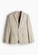 Чоловічий однобортний піджак Slim Fit H&M (58247) S Бежевий  58247 фото 5
