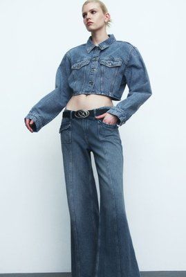 Жіночі джинси Wide Regular H&M (56811) W38 Сині 56811_m фото