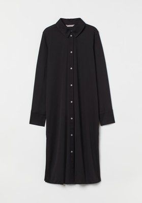 Жіноча довга сукня сорочка H&M (10249) 38 Чорна 10249 фото