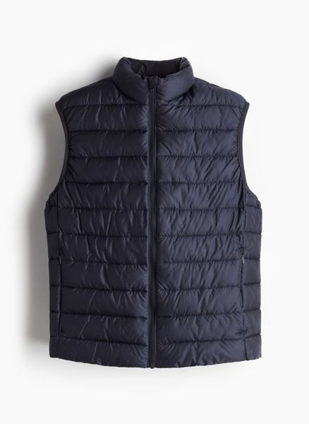 Мужской легкий стеганный жилет Slim fit H&M (57624) ХL Темно-синяя 57624_хl фото