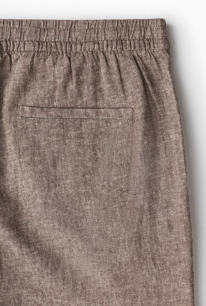 Чоловічі лляні штани джоггери Regular Fit Н&М (58168) S Бежеві 58168 фото