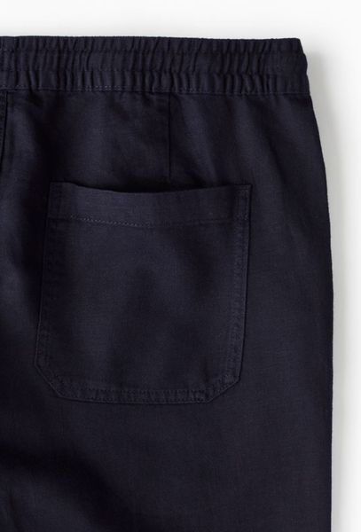 Чоловічі штани з лляної суміші Relaxed fit H&M (57412) XL Темно-сині 57412_xl фото