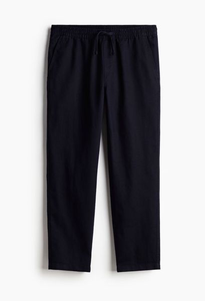 Чоловічі штани з лляної суміші Relaxed fit H&M (57412) XL Темно-сині 57412_xl фото