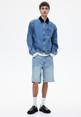 Чоловічі джинсові шорти Relaxsad Fit H&M (58237) W31 Сині 58237 фото