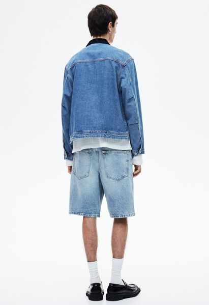 Мужские джинсовые шорты Relaxsad Fit H&M (58237) W31 Синие 58237 фото