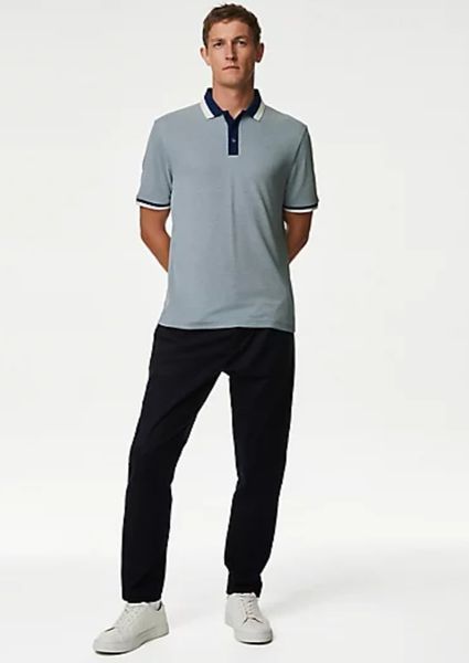 Чоловіча футболка Polo M&S (57326) S Світло-синя 57326 фото