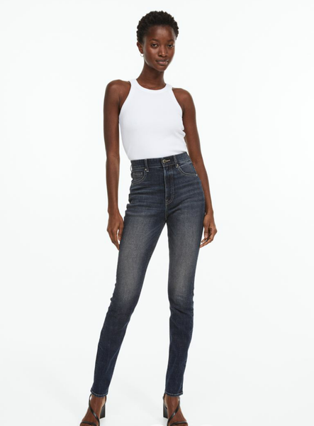 Женские ультра высокие джеггинсы Curvy jeggings Н&М (55639) W36 Темно-синие 55639 фото