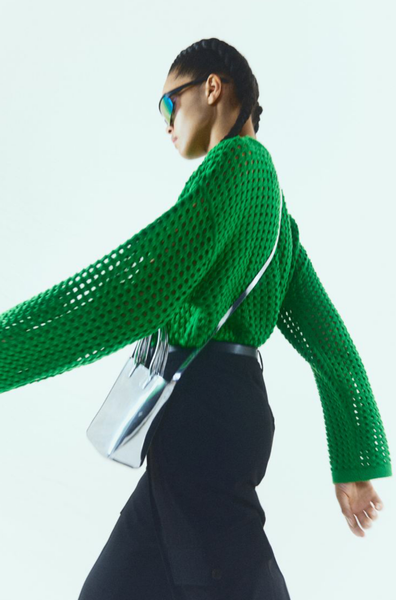 Жіночий ажурний светр Н&М (56132) S Зелений 56132 фото