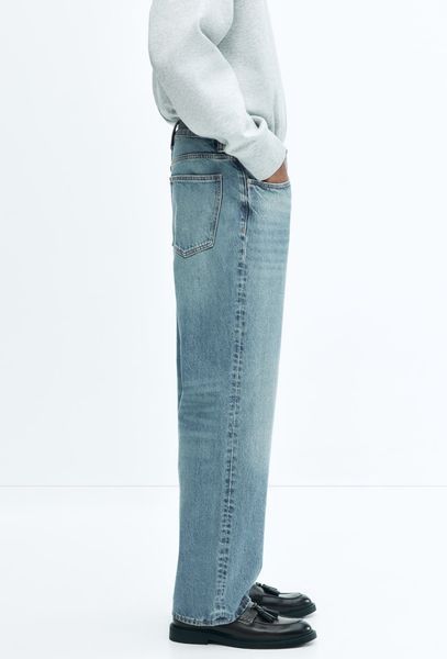 Чоловічі джинси вільного крою Straight Relaxed Fit H&M (58488) W30 L32 Сині  58488 фото