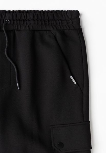 Чоловічі штани-джогери з матеріалу Scuba Slim Fit H&M (57733) L Чорні 57733_ фото