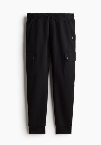 Чоловічі штани-джогери з матеріалу Scuba Slim Fit H&M (57733) L Чорні 57733_ фото