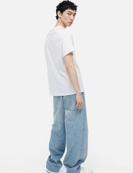 Мужская футболка Regular fit с принтом H&M (58819) M Белая 58819 фото