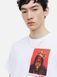 Мужская футболка Regular fit с принтом H&M (58819) M Белая 58819 фото 4