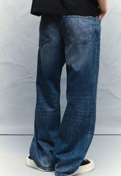 Мужские легкие джинсы Straight Loose H&M (58576) W30 L32 Темно-синие 58576 фото