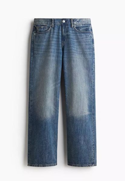 Мужские легкие джинсы Straight Loose H&M (58576) W30 L32 Темно-синие 58576 фото