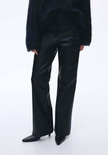 Женские брюки из эко-кожи Bootcut H&M (58762) L Черные 58762 фото