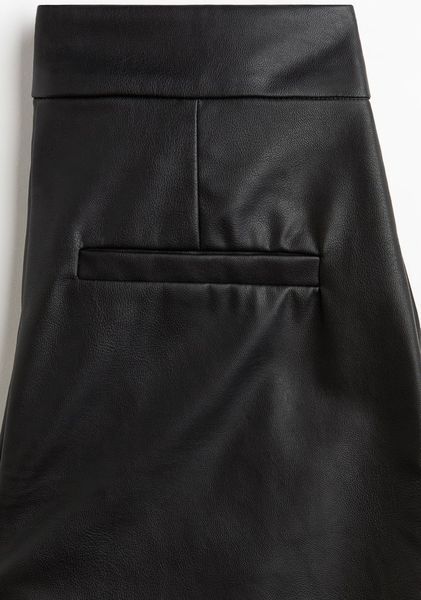 Женские брюки из эко-кожи Bootcut H&M (58762) L Черные 58762 фото