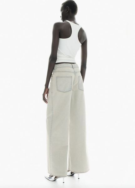 Женские широкие джинсы Wide Regular H&M (58006) W34 Голубые 58006 фото