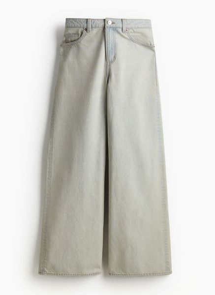 Женские широкие джинсы Wide Regular H&M (58006) W34 Голубые 58006 фото