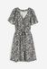 Женское платье в цветочный принт с V-образным вырезом H&M (58820) XS Молочное 58820 фото 1