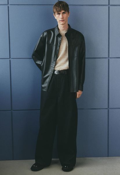 Мужская трикотажная футболка Regular Fit H&M (58238) S Бежева 58238 фото