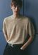 Мужская трикотажная футболка Regular Fit H&M (58238) S Бежева 58238 фото 3