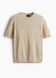 Мужская трикотажная футболка Regular Fit H&M (58238) S Бежева 58238 фото 5