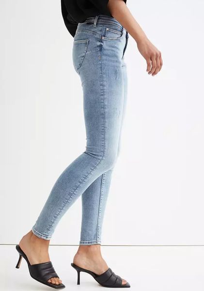 Женские джеггинсы Push up Low с пониженной талией H&M (57609) W34 Светло-синие 57609 фото