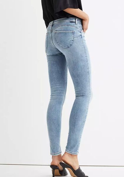 Женские джеггинсы Push up Low с пониженной талией H&M (57609) W34 Светло-синие 57609 фото
