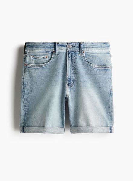 Чоловічі джинсові шорти Slim Fit H&M (58315) W33 Світло-сині 58315 фото