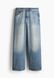 Мужские свободные прямые джинсы Straight Loose Н&М (58577) W32 L32 Светло-синие 58577 фото 1