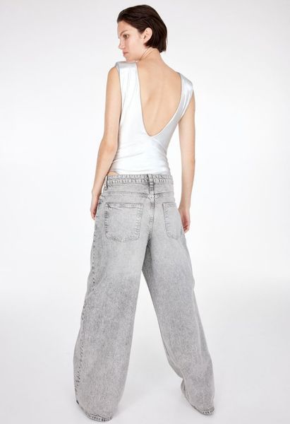 Женские широкие джинсы Wide Regular H&M (58007) W34 Светло-серые 58007 фото