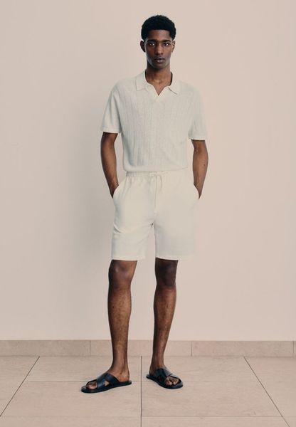 Мужские льняные шорты Regular Fit Н&М (57014) XL Белые 57014_xl фото