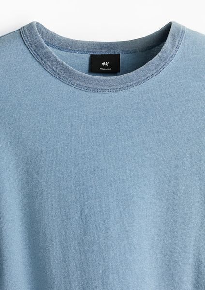 Чоловіча футболка Regular Fit H&M (58349) М Синя 58349 фото