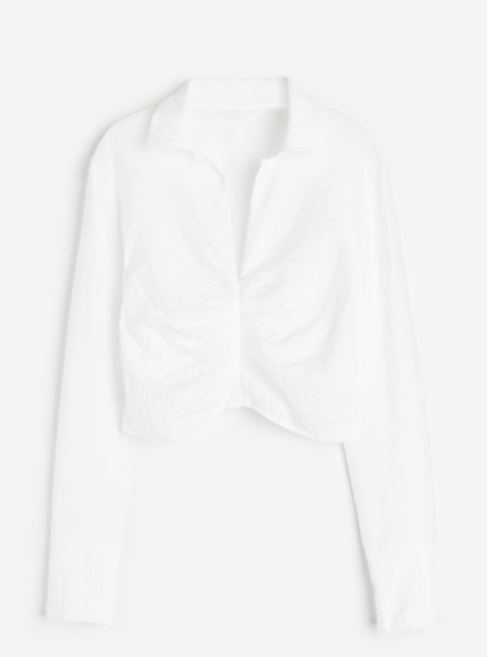 Жіноча блуза з коміром H&M (73736) M Біла 73736 фото